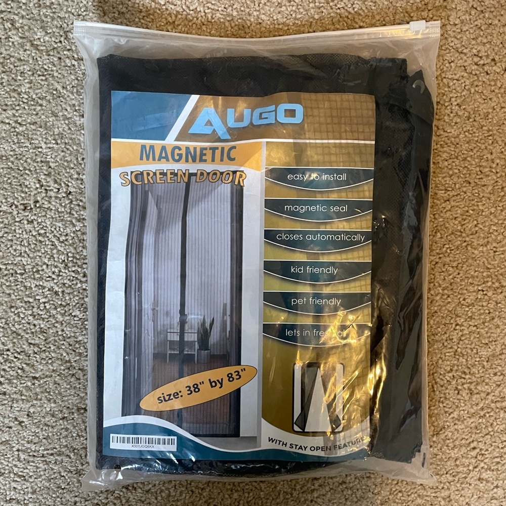 NWT AUGO Magnetic Screen Door, Size 38x83